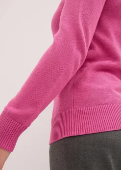 bonprix Bekleidung·Jeans|Bekleidung·Umstandsmode^Pullover mit Weihnachtsmotiv hellfuchsia norwegermuster