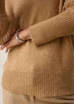 bonprix Bekleidung·Umstandsmode|Premium^Pullover mit Woll-Anteil mattcamel