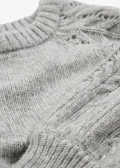 bonprix Bekleidung·Umstandsmode|Premium^Pullover mit Woll-Anteil hellgrau meliert