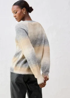 bonprix Strickmode|Pullover & Strickjacken^Pullover mit Wolle und Lurex naturbeige/grau meliert bedruckt