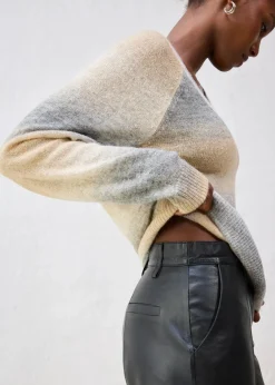 bonprix Strickmode|Pullover & Strickjacken^Pullover mit Wolle und Lurex naturbeige/grau meliert bedruckt
