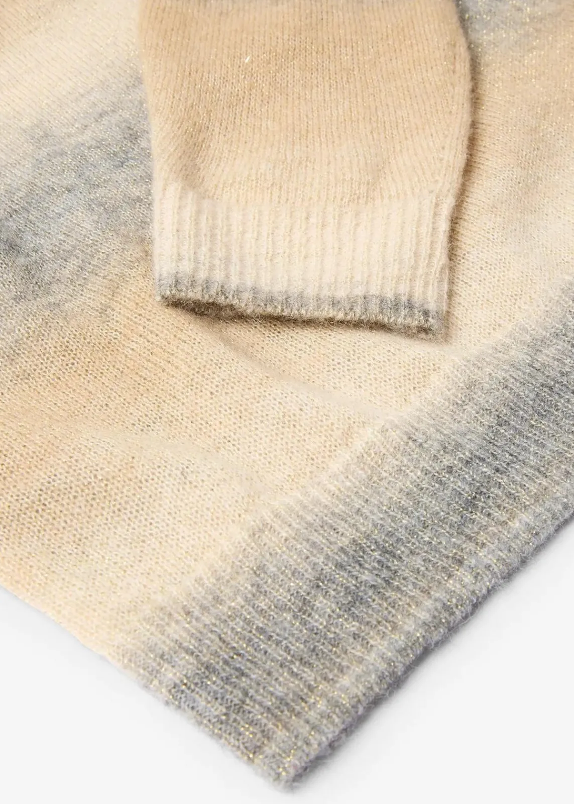 bonprix Strickmode|Pullover & Strickjacken^Pullover mit Wolle und Lurex naturbeige/grau meliert bedruckt
