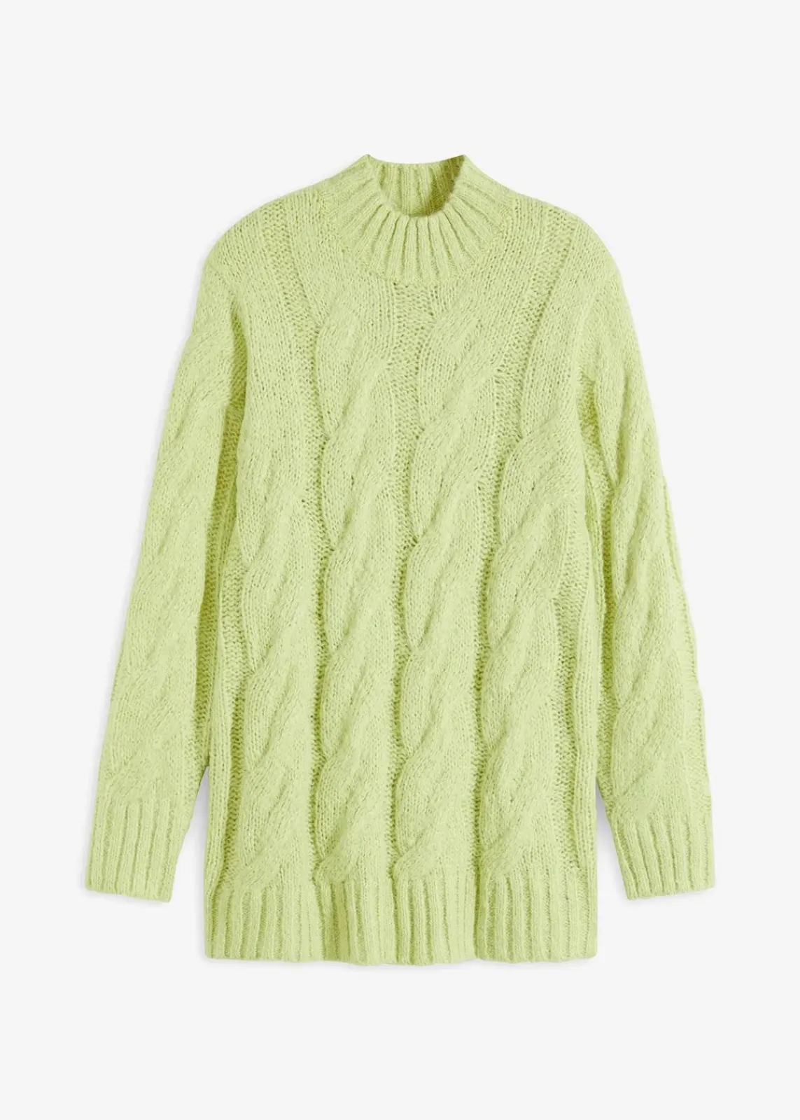 bonprix Pullover & Strickjacken|Strickmode^Pullover mit Zopfmuster mintgrün