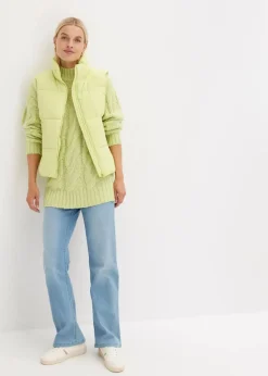 bonprix Pullover & Strickjacken|Strickmode^Pullover mit Zopfmuster mintgrün