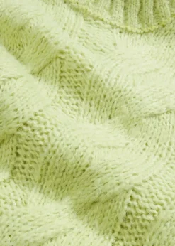 bonprix Pullover & Strickjacken|Strickmode^Pullover mit Zopfmuster mintgrün