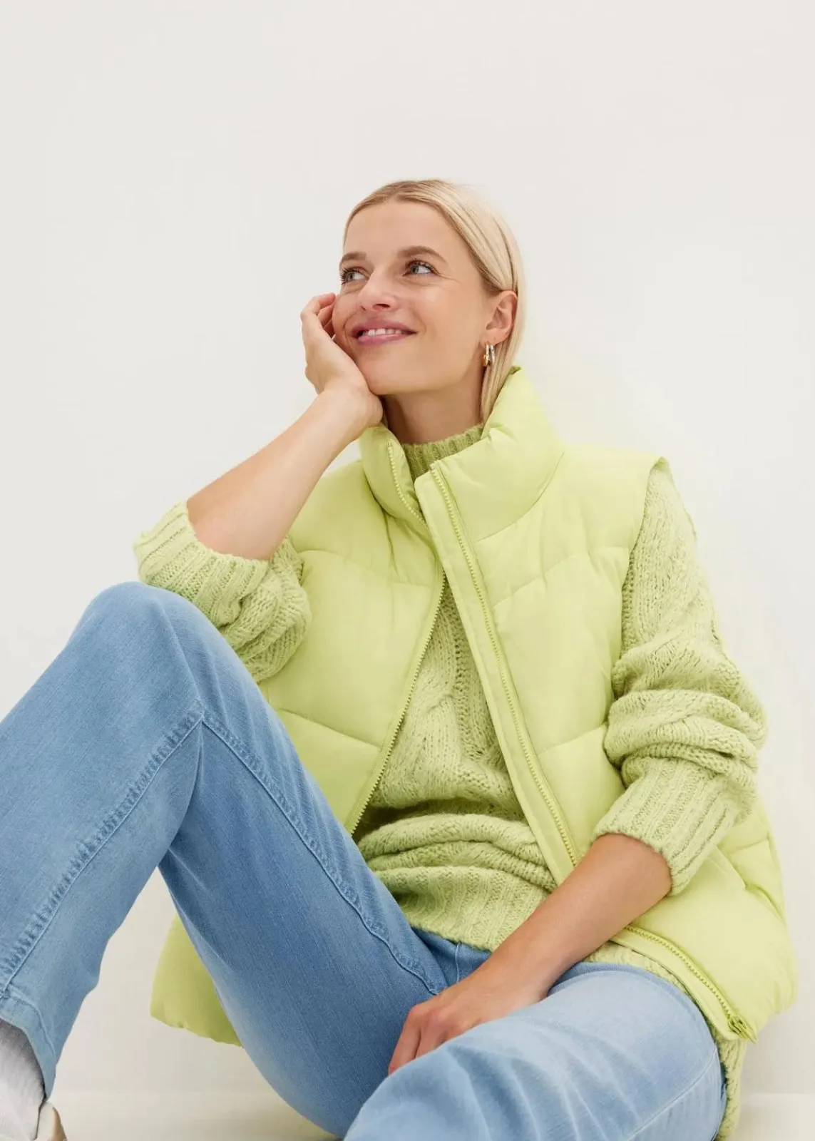 bonprix Pullover & Strickjacken|Strickmode^Pullover mit Zopfmuster mintgrün