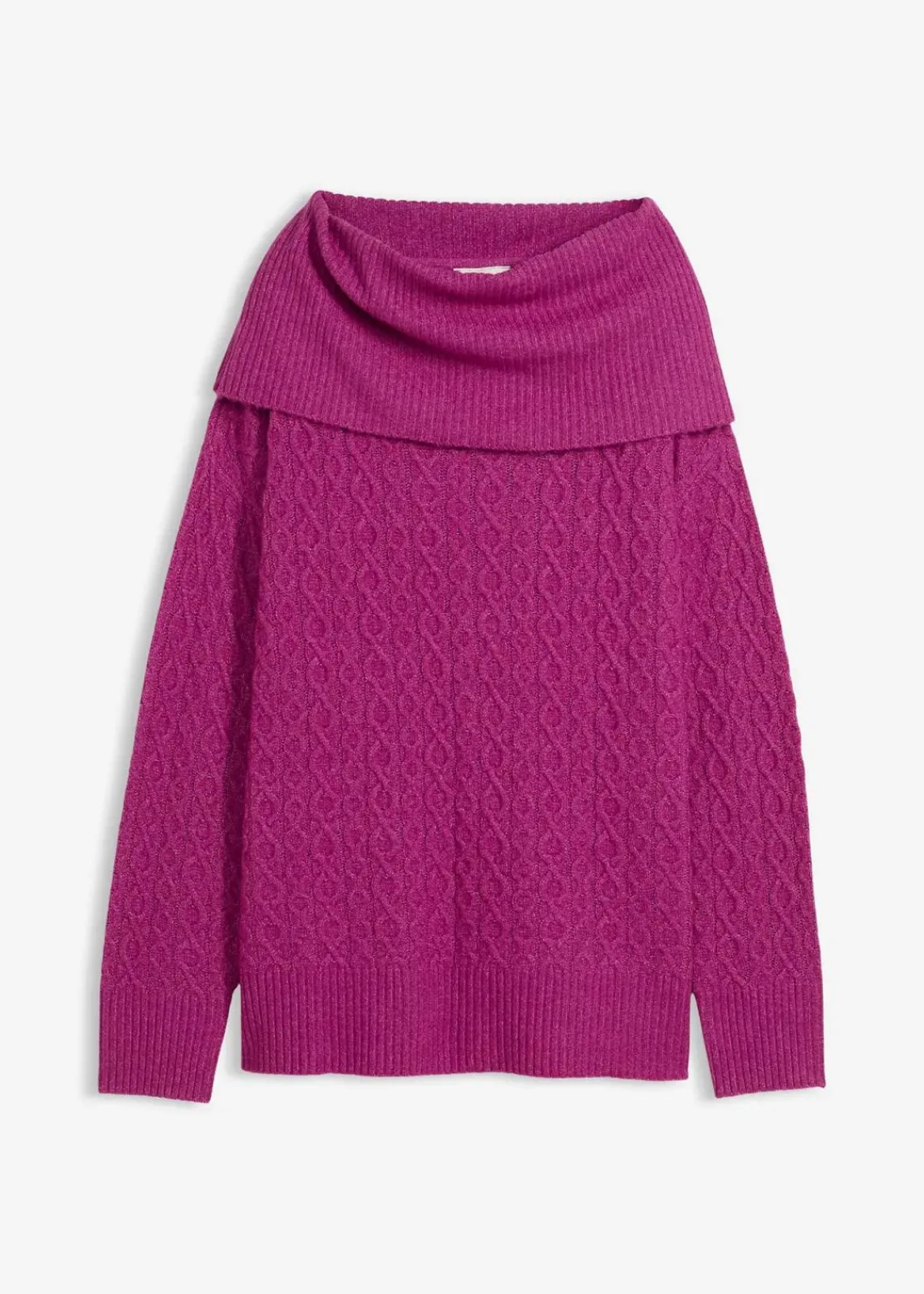 bonprix Bekleidung·Umstandsmode|Bekleidung·Jeans^Pullover mit Zopfmuster dunkelfuchsia