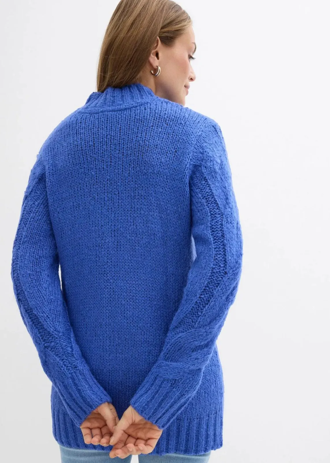 bonprix Bekleidung·Umstandsmode|Strickmode^Pullover mit Zopfmuster edelsteinblau