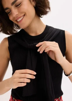 bonprix Bekleidung·Umstandsmode|Bekleidung·Jeans^Pullunder aus Baumwolle schwarz
