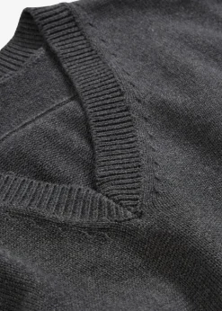bonprix Bekleidung·Umstandsmode|Bekleidung·Jeans^Pullunder aus reiner Baumwolle anthrazit meliert