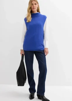 bonprix Bekleidung·Umstandsmode|Bekleidung·Jeans^Pullunder aus reiner Baumwolle edelsteinblau