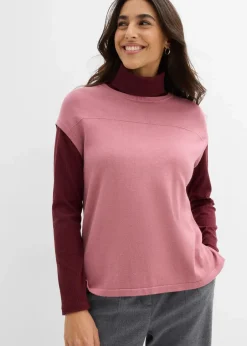 bonprix Pullover & Strickjacken|Strickmode^Pullunder aus softem Viskose-Mix softbeere
