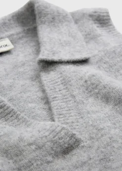 bonprix Bekleidung·Umstandsmode|Strickmode^Pullunder mit Alpakawolle hellgrau meliert