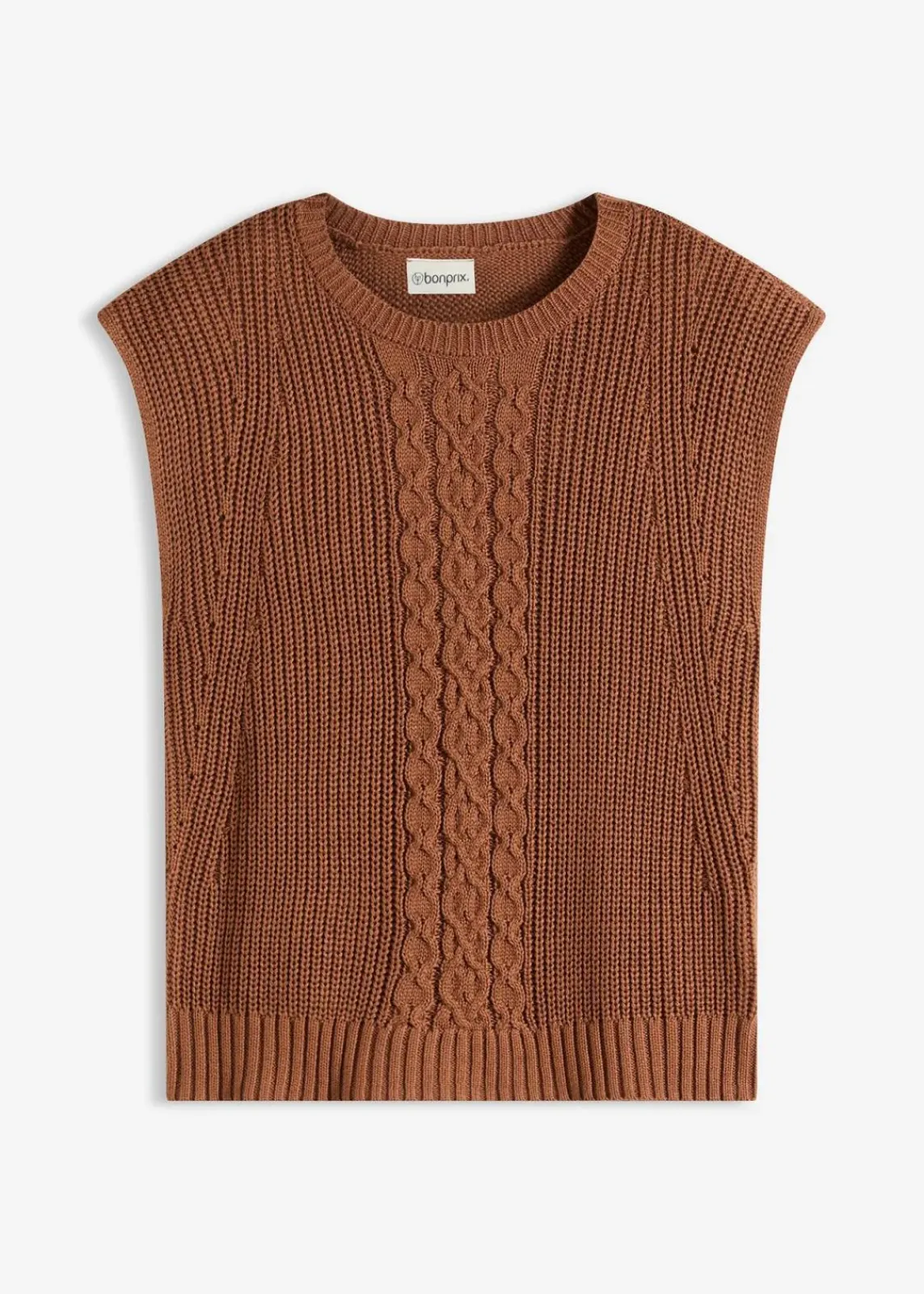 bonprix Pullover & Strickjacken|Strickmode^Pullunder mit Baumwollanteil pimentbraun