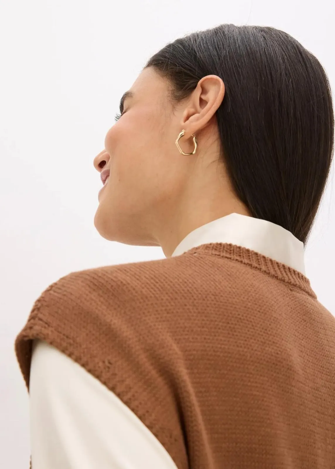 bonprix Pullover & Strickjacken|Strickmode^Pullunder mit Baumwollanteil pimentbraun
