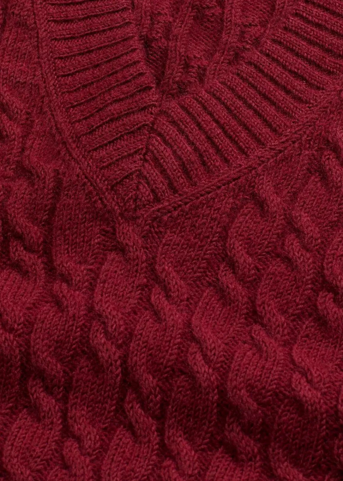 bonprix Nachhaltigere Materialien|Pullover & Strickjacken^Pullunder mit Zopfmuster pflaumenrot