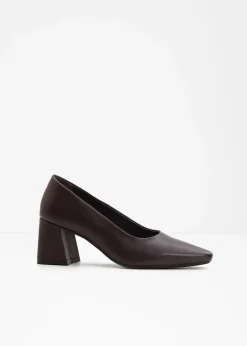 bonprix Pumps^Pumps aus Leder dunkelbraun