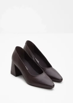 bonprix Pumps^Pumps aus Leder dunkelbraun