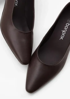 bonprix Pumps^Pumps aus Leder dunkelbraun
