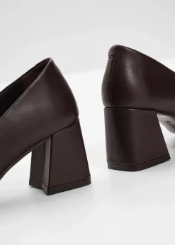 bonprix Pumps^Pumps aus Leder dunkelbraun