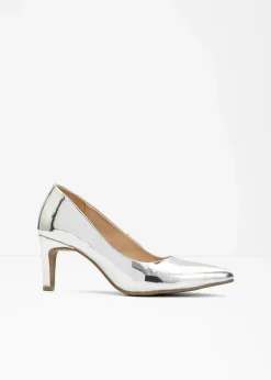 bonprix Pumps|Festliche Mode^Pumps in Lack-Optik silber metallic