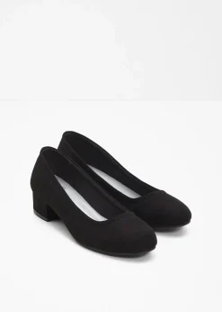 bonprix Pumps|Schuhe & Accessoires In Spezialgrößen·Schuhe In Übergröße^Pumps mit Blockabsatz schwarz
