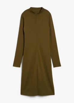 bonprix Kleider|Basics^Punto Di Roma Kleid mit Stehkragen erdoliv