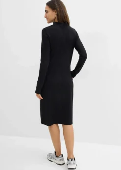 bonprix Bekleidung·Röcke|Bekleidung·Pullover & Strickjacken^Punto Di Roma Kleid mit Stehkragen schwarz