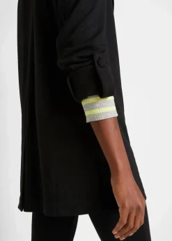 bonprix Bekleidung·Basics|Bekleidung·Blusen & Tuniken^Punto di Roma Longblazer aus Viskose-Mischung schwarz