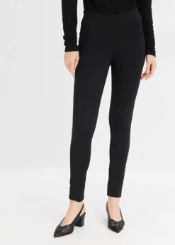 bonprix Bekleidung·Kleider|Hosen^Punto-Leggings schwarz