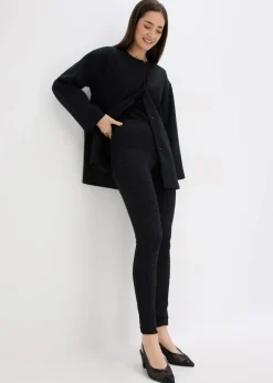 bonprix Bekleidung·Kleider|Hosen^Punto-Leggings schwarz
