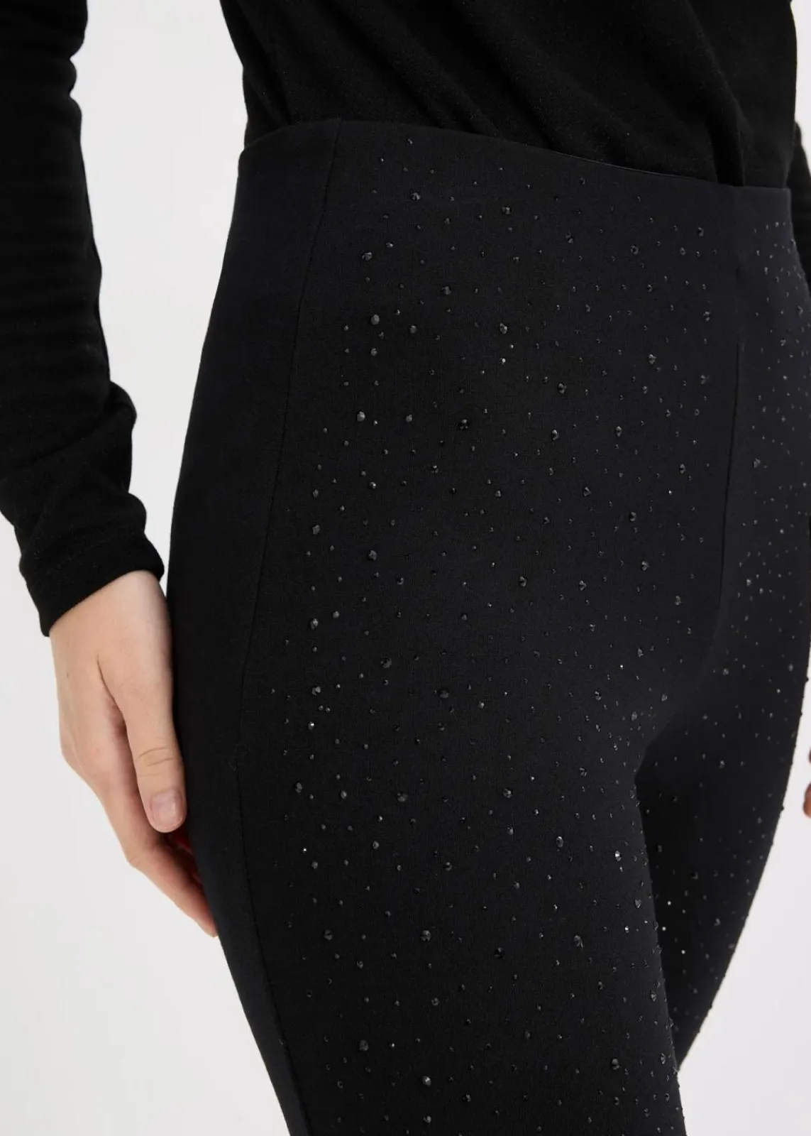 bonprix Bekleidung·Kleider|Hosen^Punto-Leggings schwarz