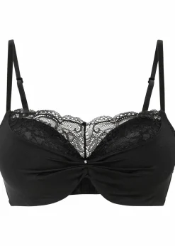 bonprix Große Cups D-H|Bhs^Push-up BH in Bandeau-Optik schwarz