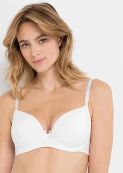 bonprix Wäsche·Baumwollunterwäsche|Nachhaltigere Materialien^Push-up-BH mit Bügel mit Bio-Baumwolle (2er Pack) schwarz + weiß