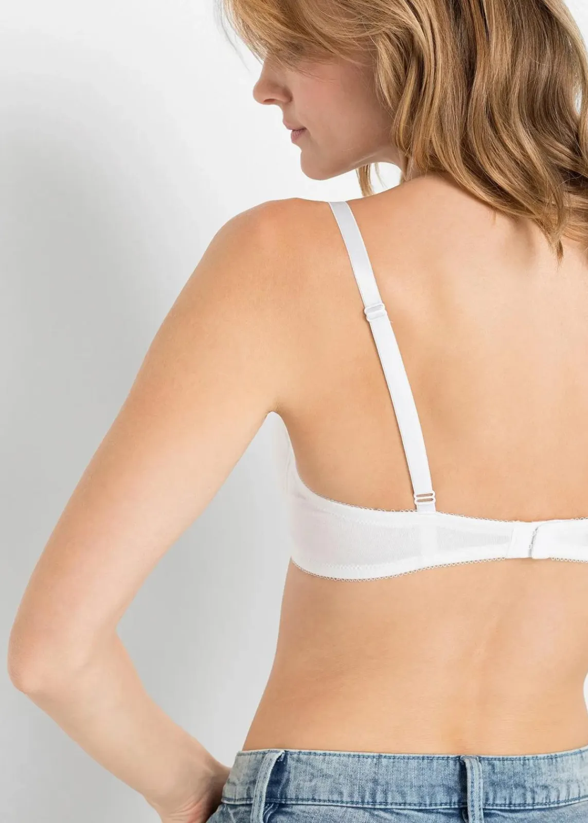 bonprix Wäsche·Baumwollunterwäsche|Nachhaltigere Materialien^Push-up-BH mit Bügel mit Bio-Baumwolle (2er Pack) schwarz + weiß