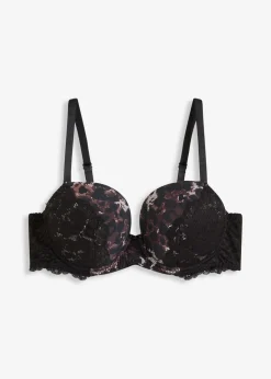 bonprix Nachhaltigere Materialien|Dessous^Push-Up-BH mit feiner Spitze leo bedruckt