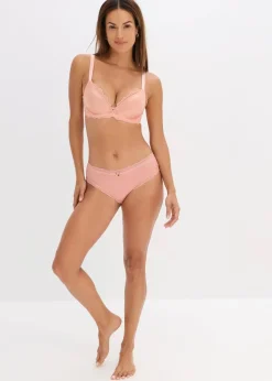 bonprix Große Cups D-H|Nachhaltigere Materialien^Push-Up-BH mit Glanzeffekt antikrosa
