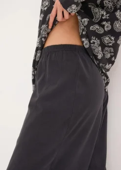 bonprix Nachtwäsche^Pyjama aus reiner Baumwolle schwarz paisley