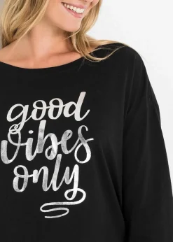 bonprix Nachhaltigere Materialien|Nachtwäsche^Pyjama aus reiner Bio-Baumwolle schwarz/grau kariert