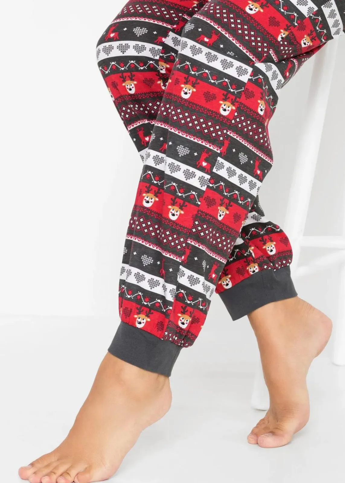 bonprix Nachhaltigere Materialien|Nachtwäsche^Pyjama aus reiner Bio-Baumwolle schiefergrau bedruckt