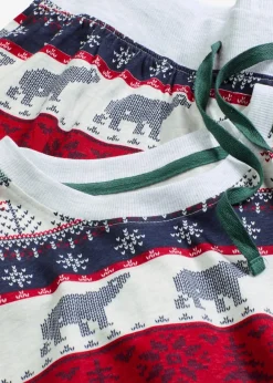 bonprix Wäsche·Nachtwäsche|Nachtwäsche^Pyjama aus weicher Baumwolle mit Geschenktasche naturmeliert bedruckt