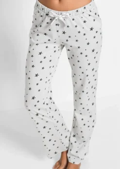 bonprix Wäsche·Nachtwäsche|Nachhaltigere Materialien^Pyjama mit Bio-Baumwolle anthrazit meliert