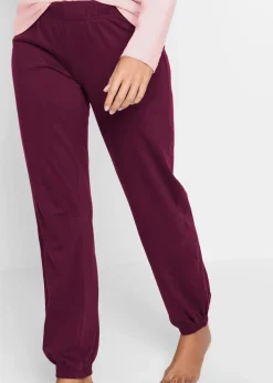 bonprix Nachhaltigere Materialien|Nachtwäsche^Pyjama mit Bio-Baumwolle altrosa bedruckt