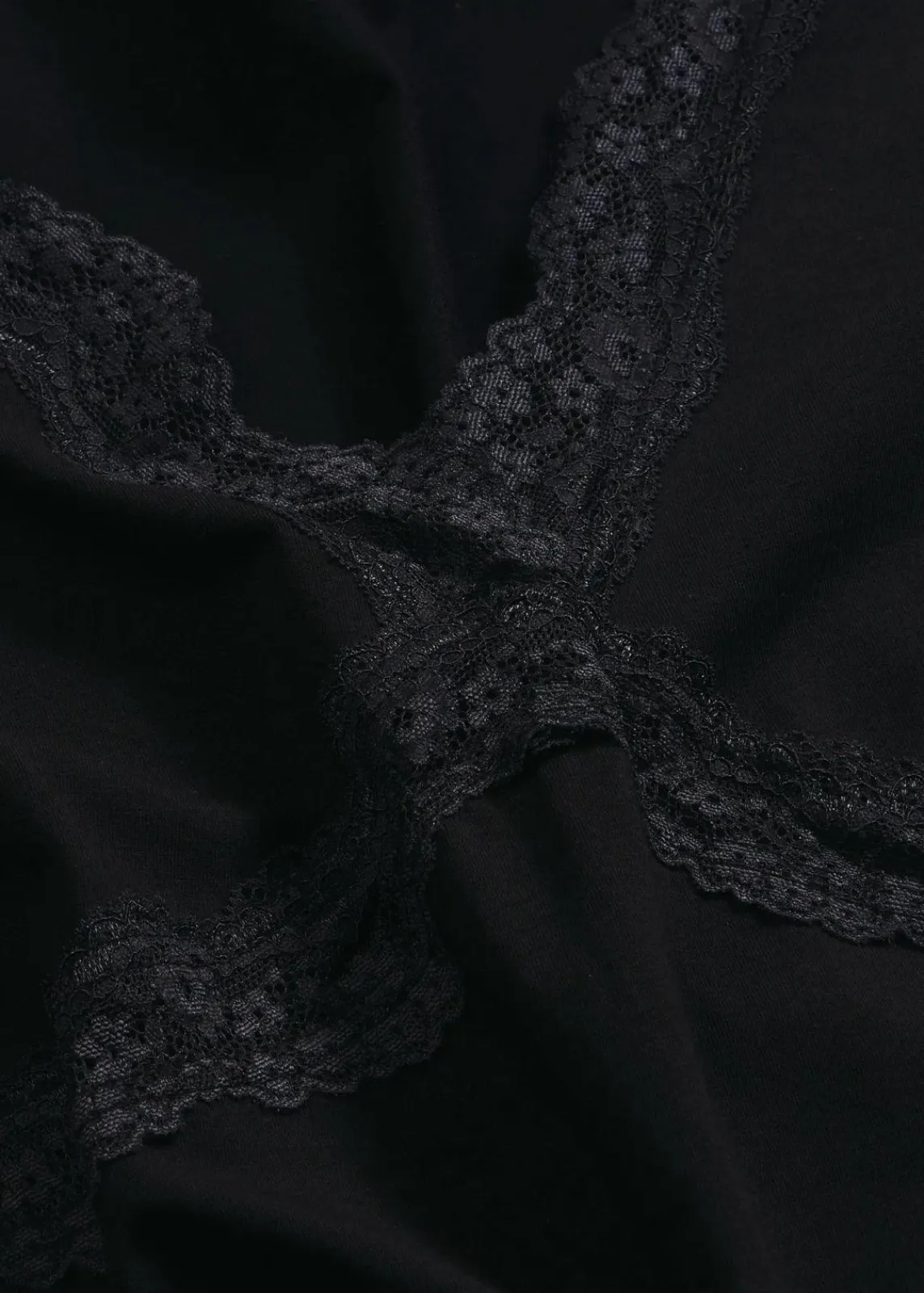 bonprix Wäsche·Nachtwäsche|Nachtwäsche^Pyjama mit Spitzenbesatz schwarz
