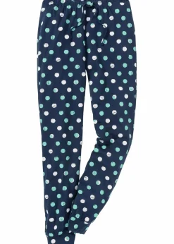 bonprix Wäsche·Nachtwäsche|Nachhaltigere Materialien^Pyjamahose dunkelblau gepunktet