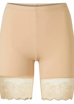 bonprix Hosen|Höschen^Radler „Anti Scheuern“ aus kühlendem Polyamid mit Spitzenbein hellbeige