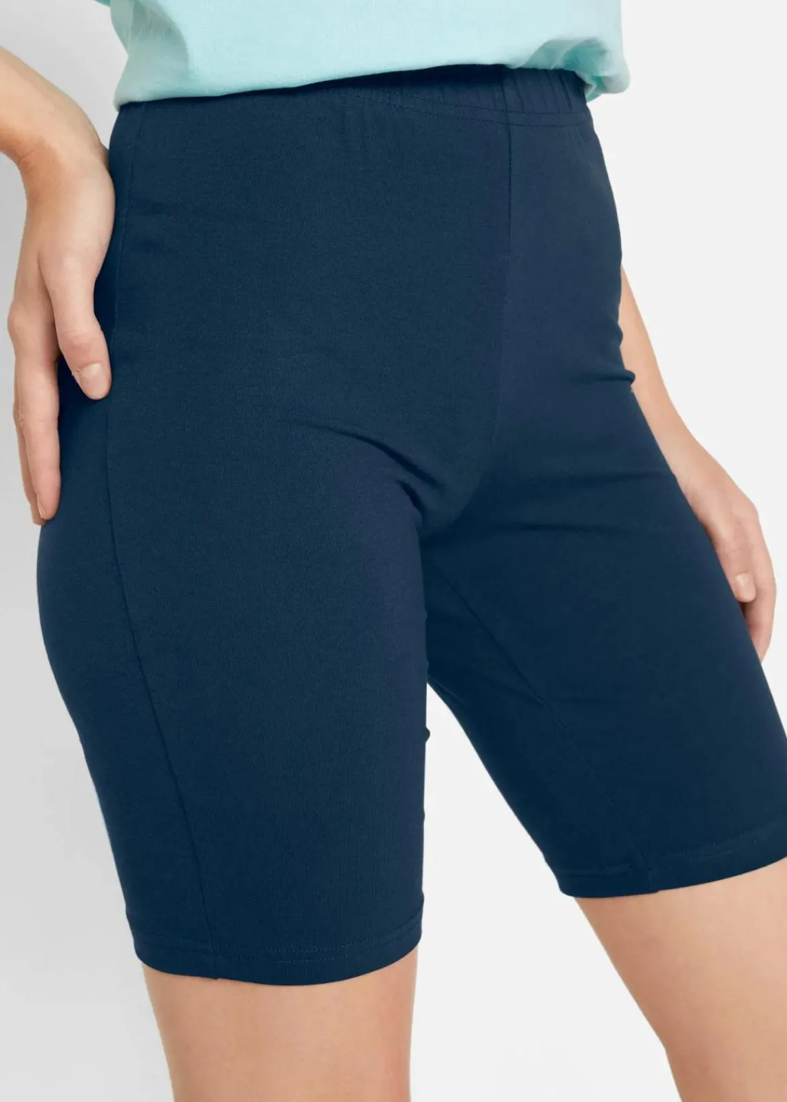 bonprix Hosen|Basics^Radlerhose (2er Pack) dunkelblau+schwarz