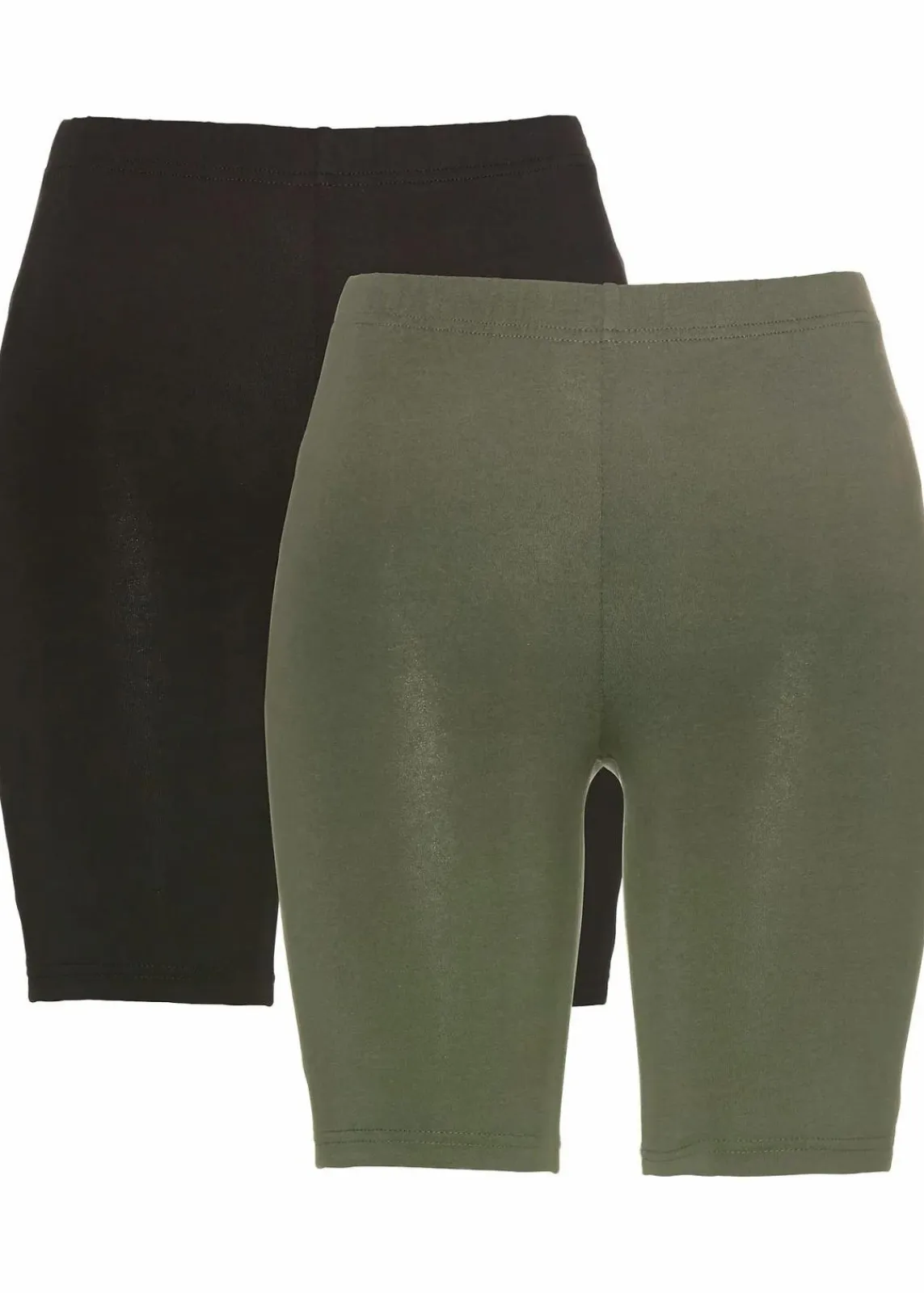 bonprix Hosen|Basics^Radlerhose (2er Pack) oliv+schwarz