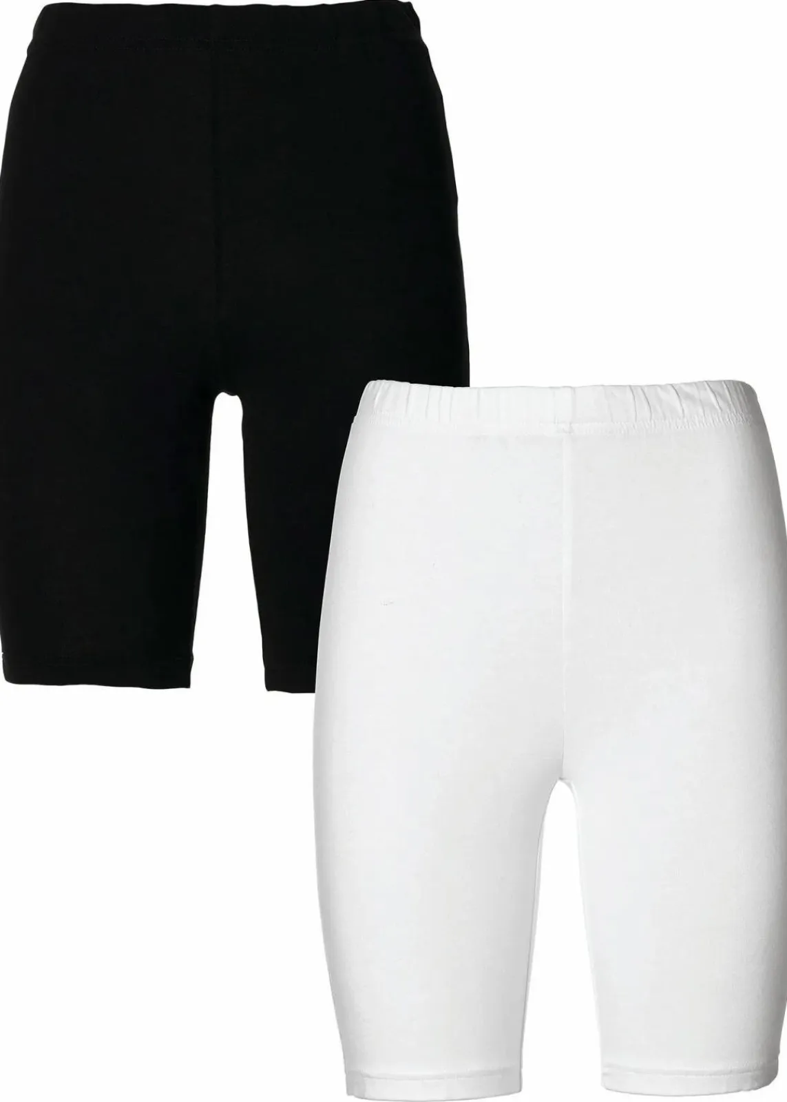bonprix Hosen|Basics^Radlerhose (2er Pack) weiss+schwarz