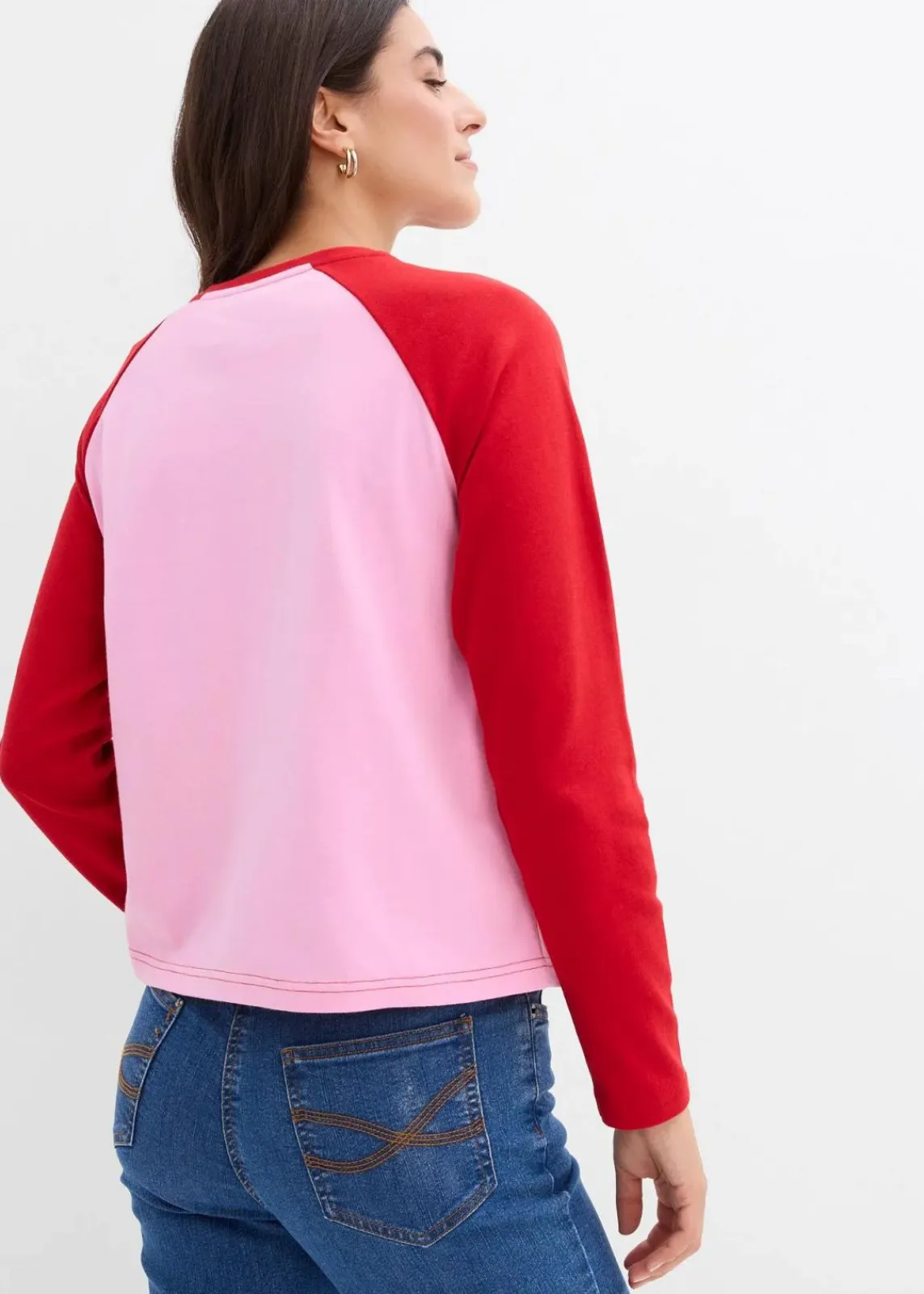 bonprix Nachhaltigere Materialien|Shirts & Tops^Raglanshirt aus reiner Bio-Baumwolle rosa/salsarot